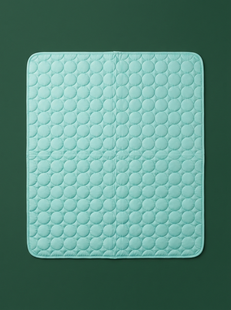 Cat resting on a Caniora Cooling Mat, packshot